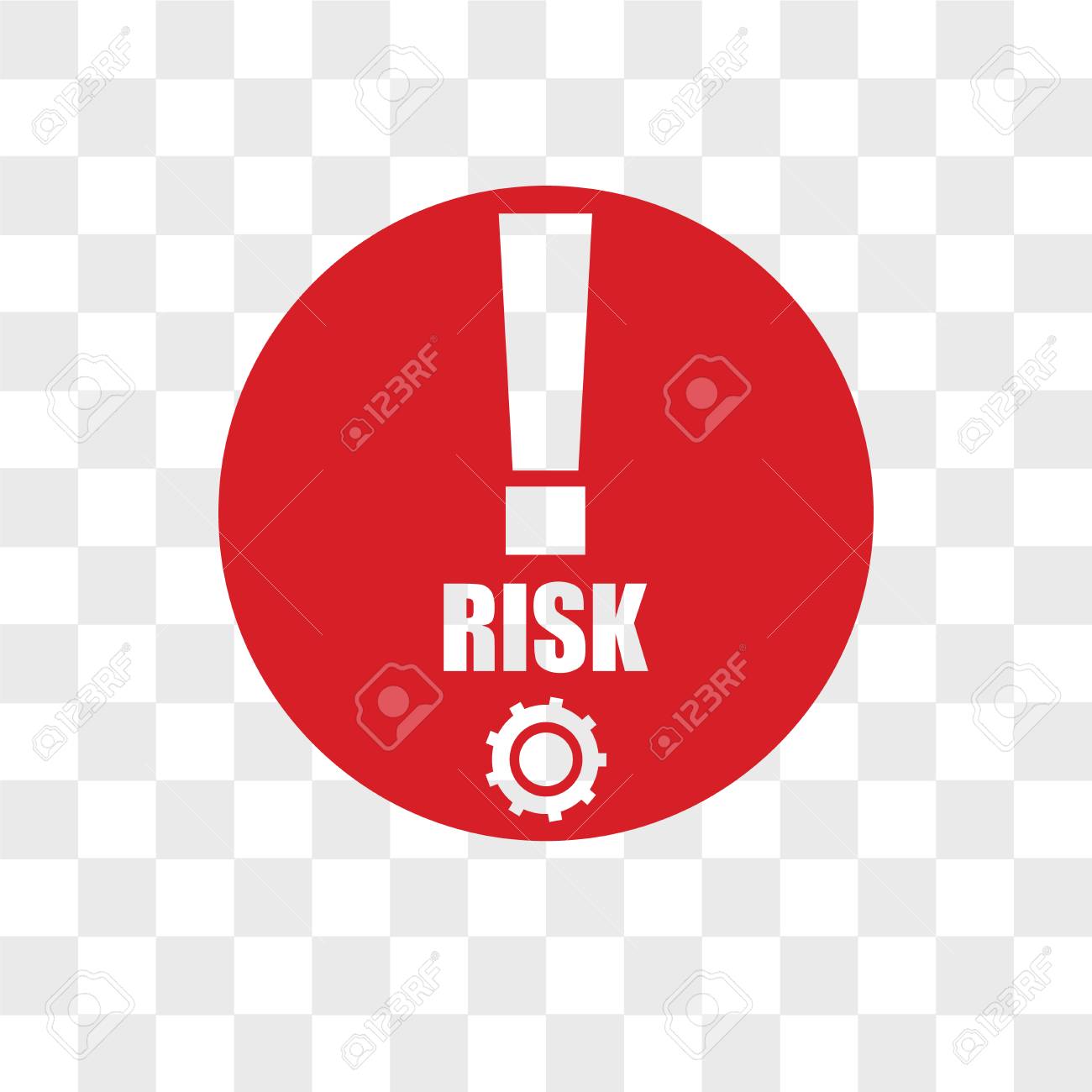 Risk Management Vector Icon Isolated On Transparent Background