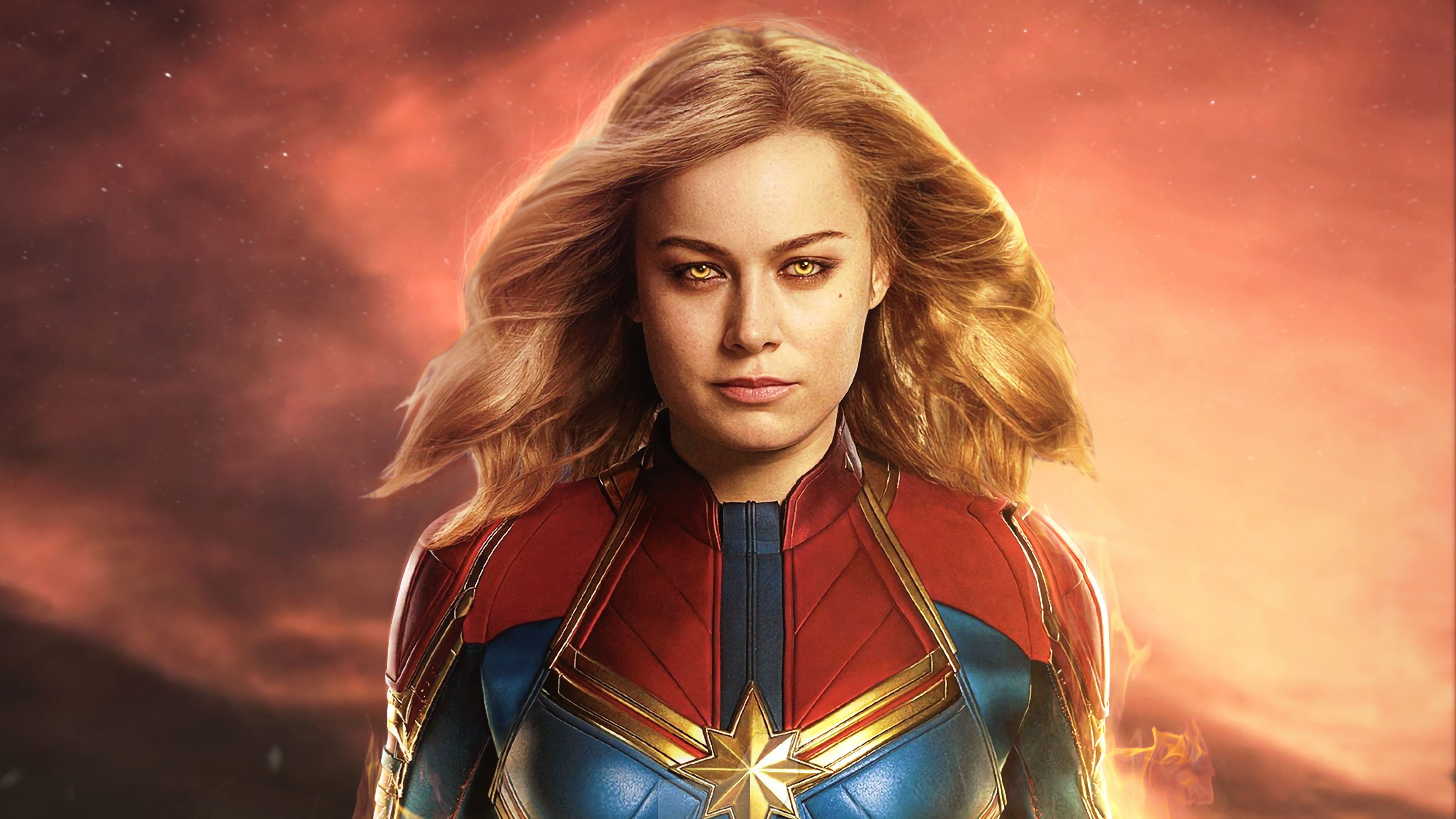 Captain Marvel Movie Brie Larson As Carol Danvers 4k