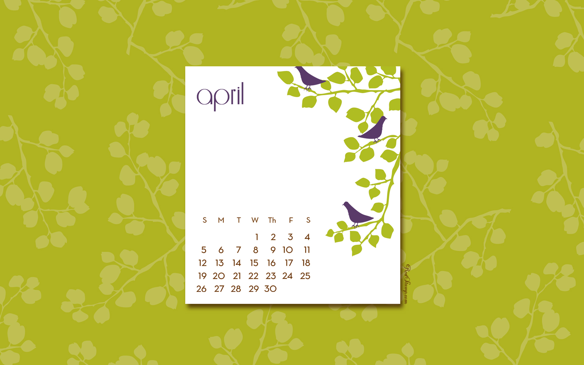 Desktop Puter Calendar Image April Wallpaper Redstamp
