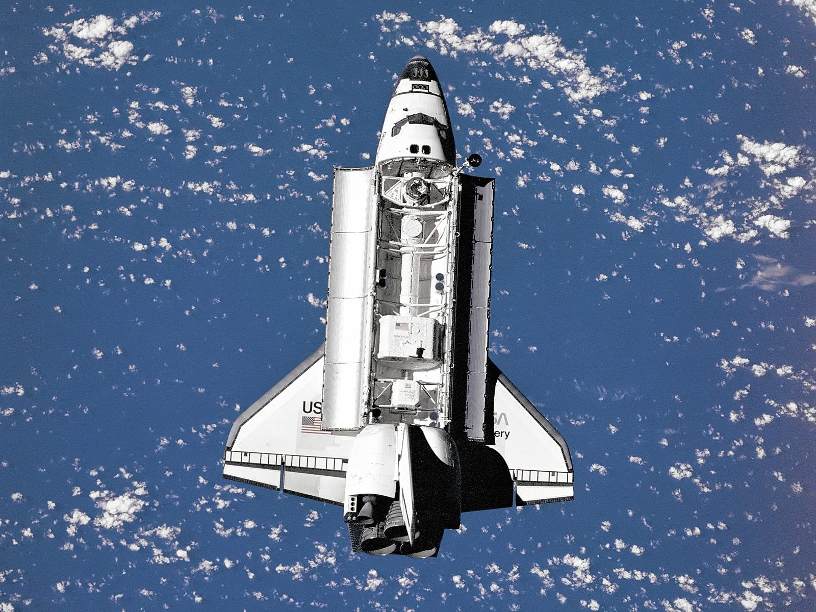 Space Shuttle Discovery As Seen From Mir