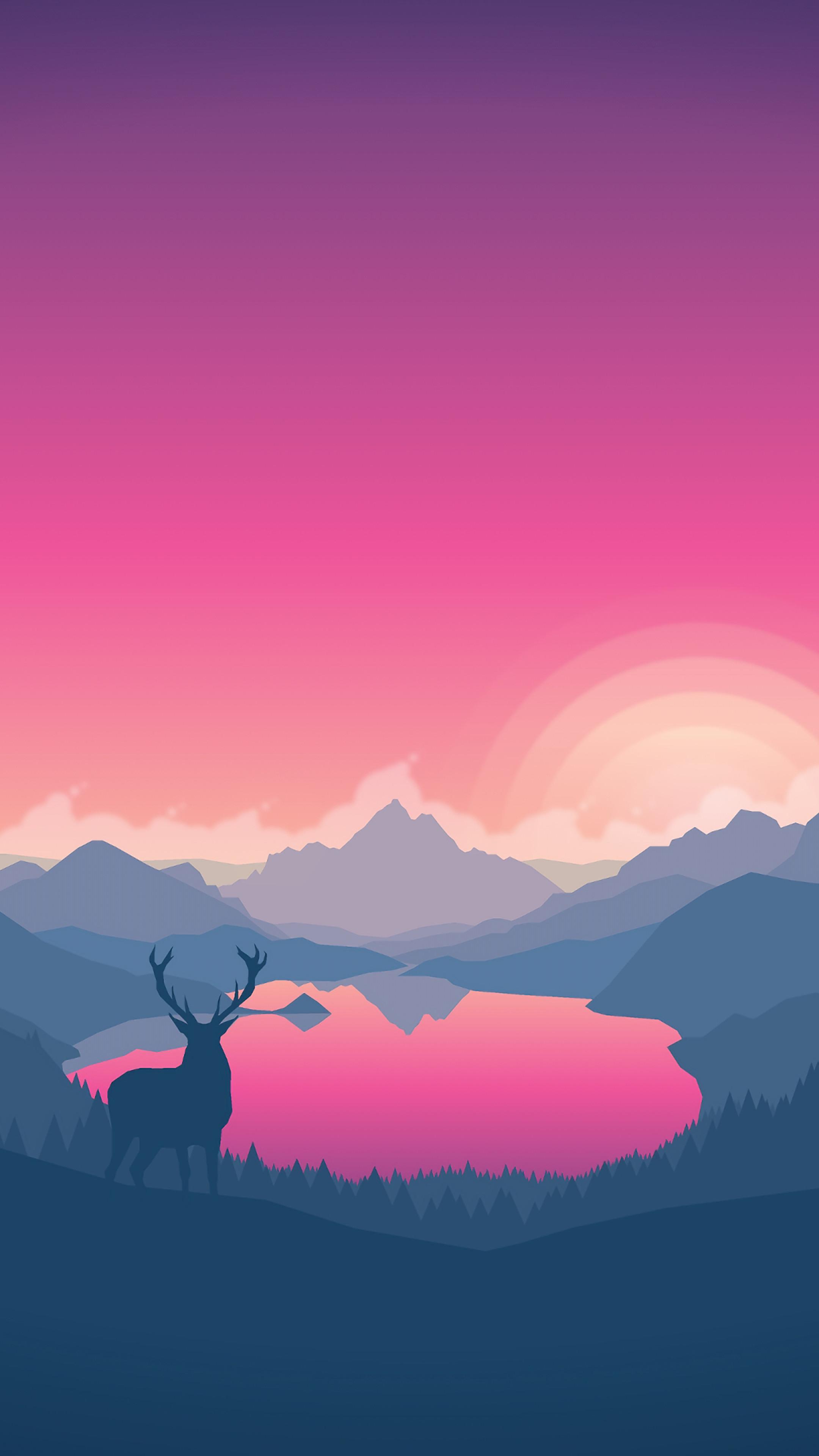Nature Landscape Sunrise Dawn Digital Art Minimalist 4k Wallpaper