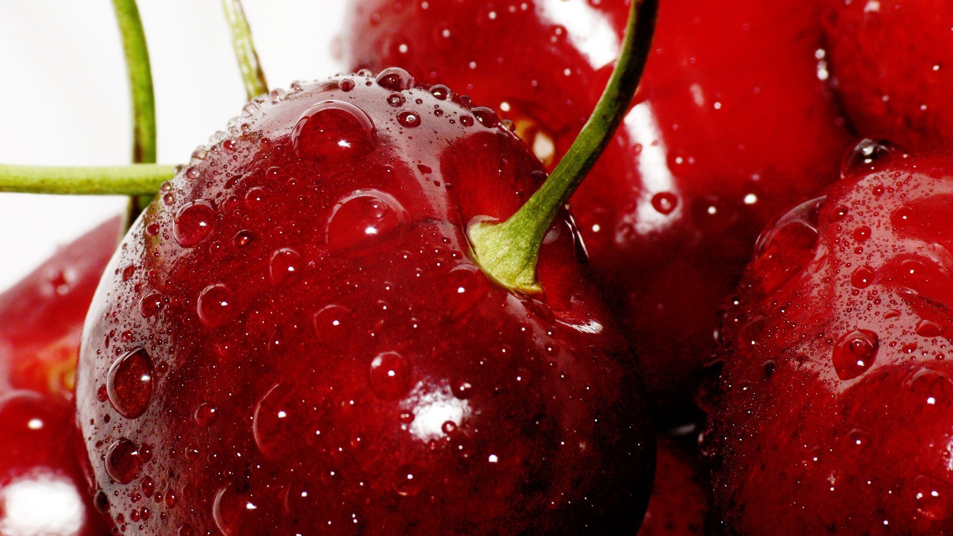 Fresh Red Cherries Wallpaper HD