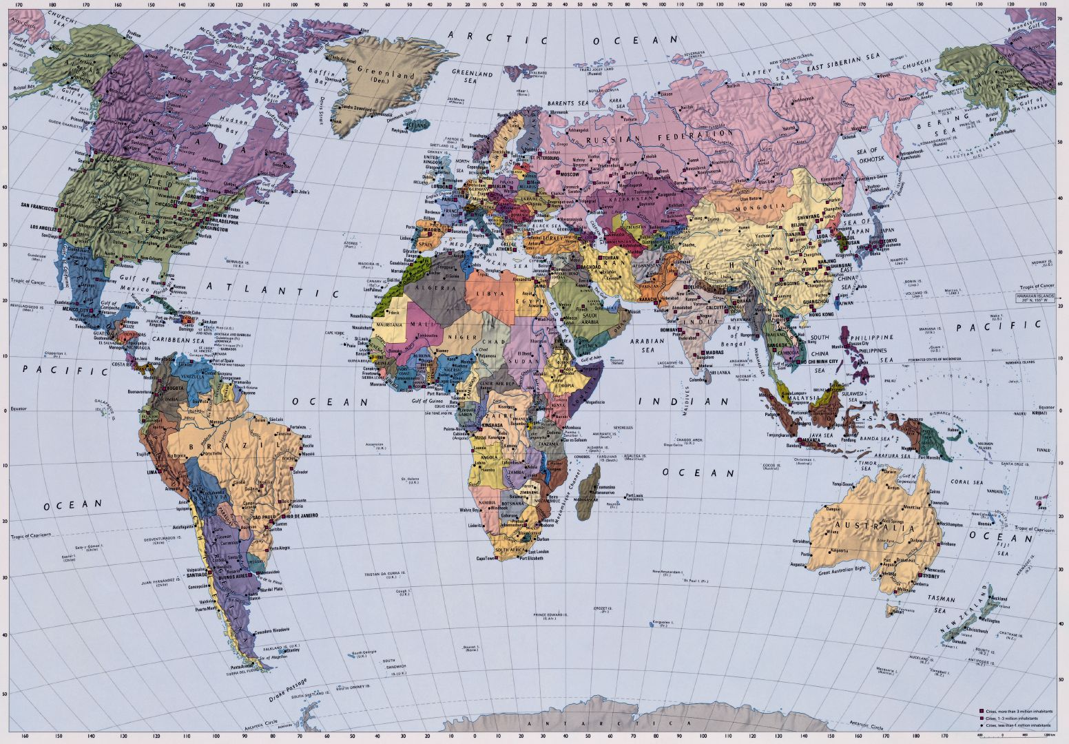 World Map Wall Mural Photo Wallpaper Paste 270x188cm