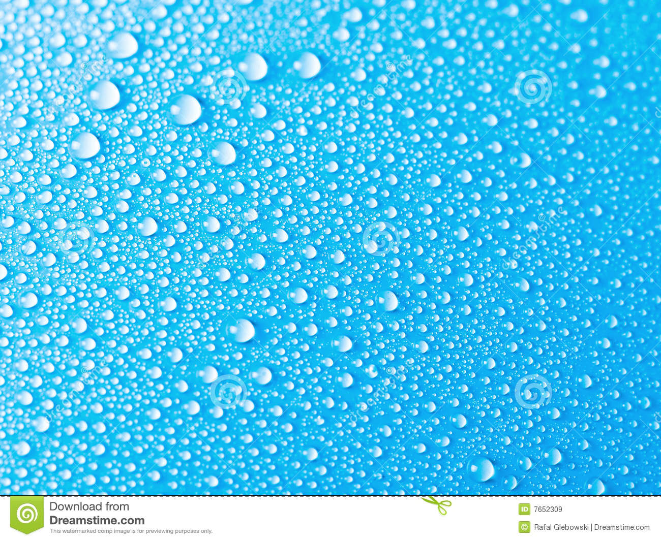 Blue Water Drops Background Texture Royalty Stock Image