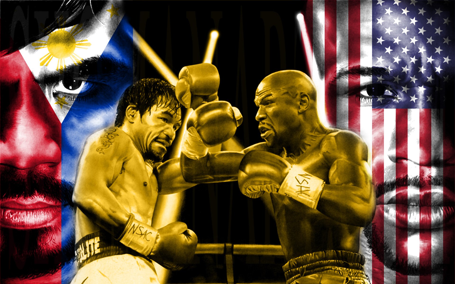Boxing Manny Floyd Fighting Warrior Poster Wallpaper
