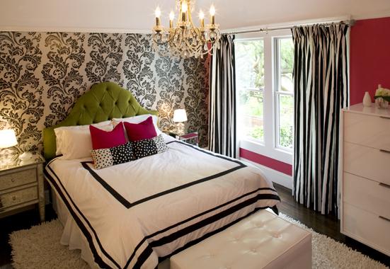Free Download Black And White Curtains Contemporary Girls Room