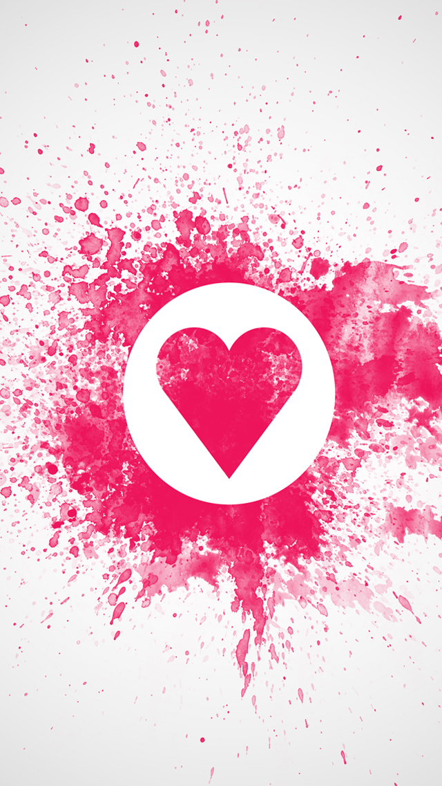 Valentines Day Love Heart HD Wallpaper For iPhone