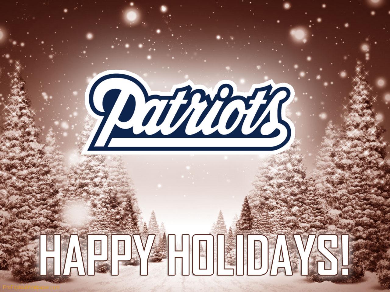 Download Happy Holidays wallpaper New England Patriots Holidays