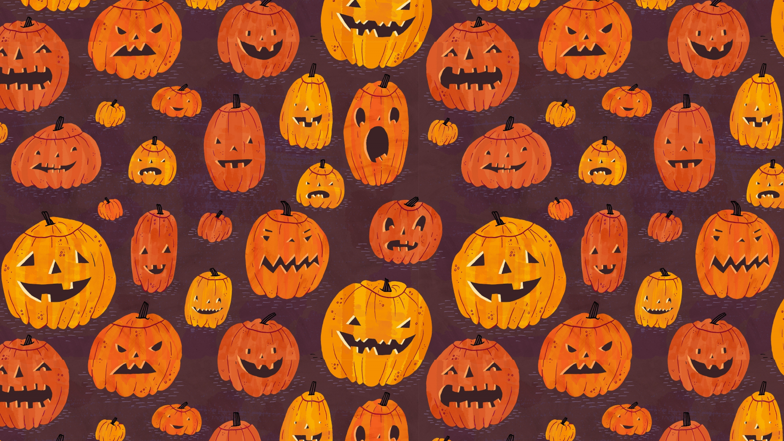 Pumpkin Pattern Halloween Wallpaper