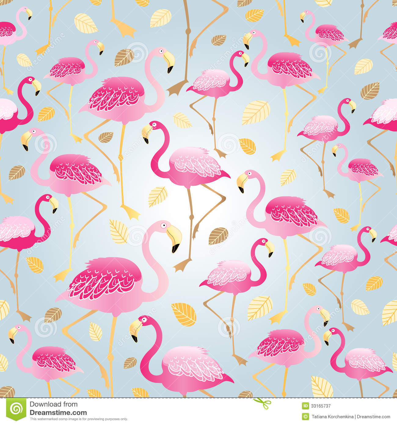 Pink Wallpaper Texture Of Flamingos
