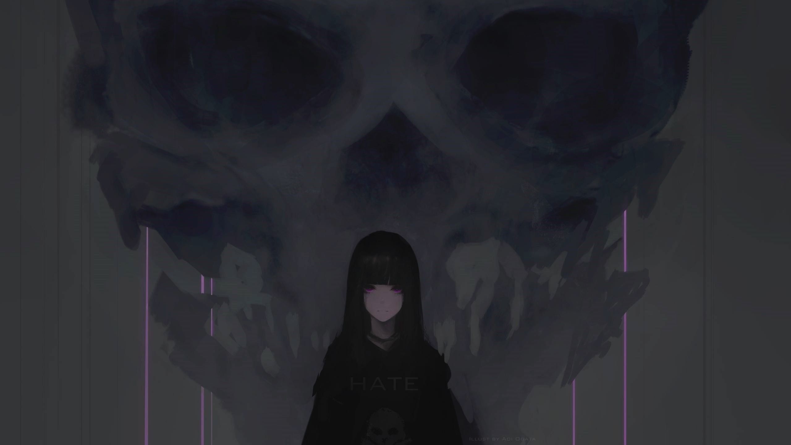 Dark Purple Anime Wallpaper On