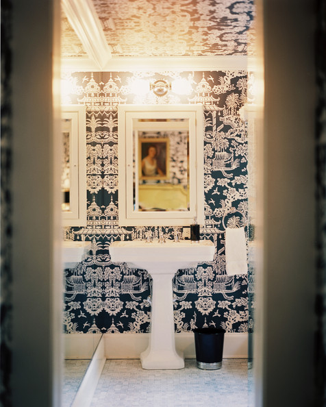 Free download Chinoiserie Powder Room Wallpaper Design Ideas Lonny