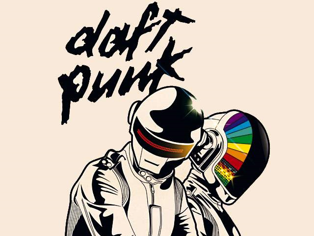 Daft Punk Cartoon Google Themes Wallpaper