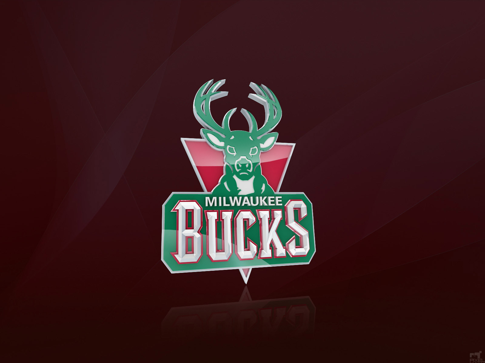This Is Wallpaper Of Milwaukee Bucks Logo On Dark Purple Background