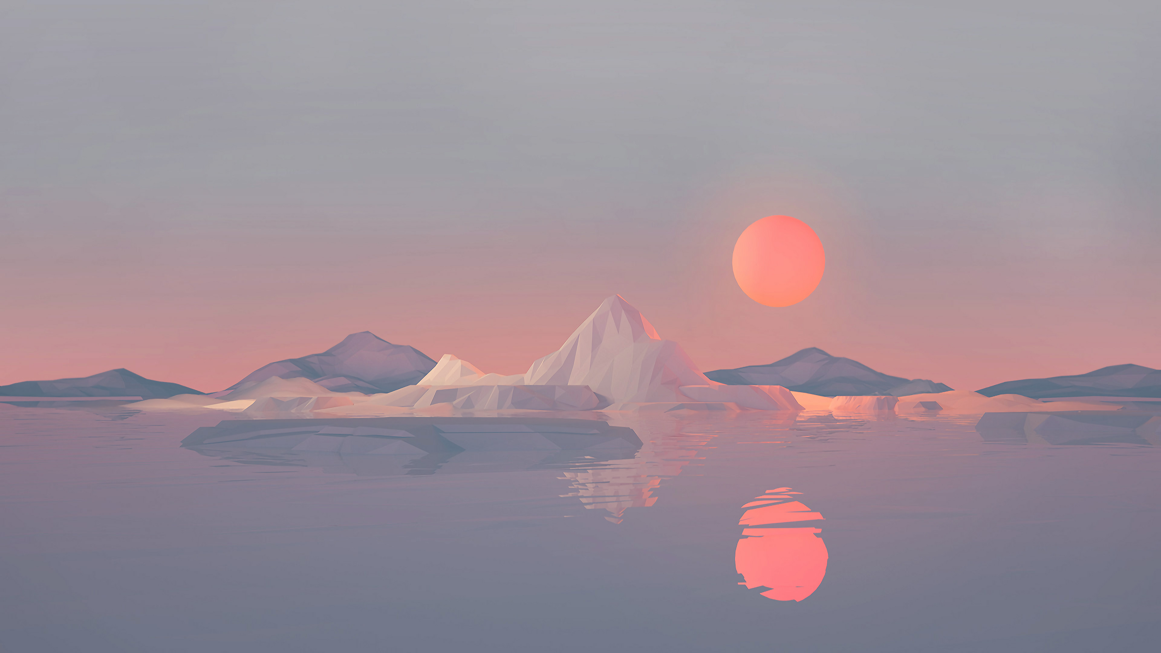 Iceberg Minimalist 4k Wallpaper HD Artist