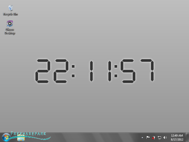 large clock windows 10 desktop freeware