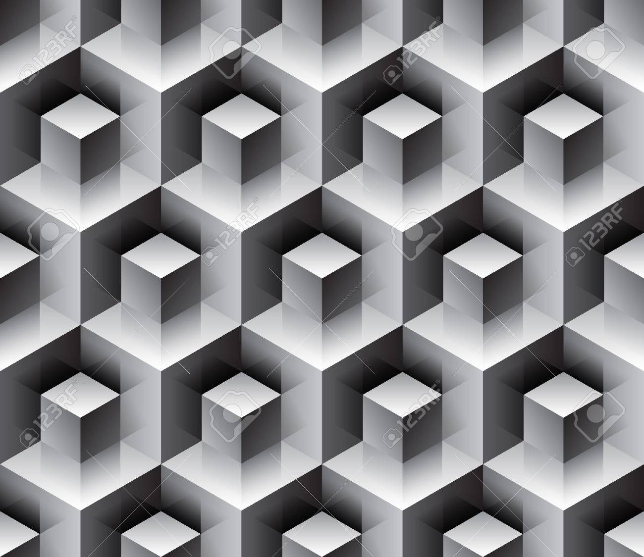 Seamless Cubes Background Pattern For Continuous Replicate