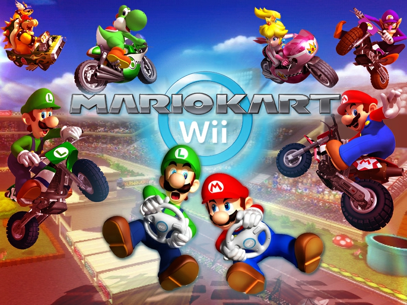 Awesome Cool Mario Kart Wii Video Games HD Desktop Wallpaper