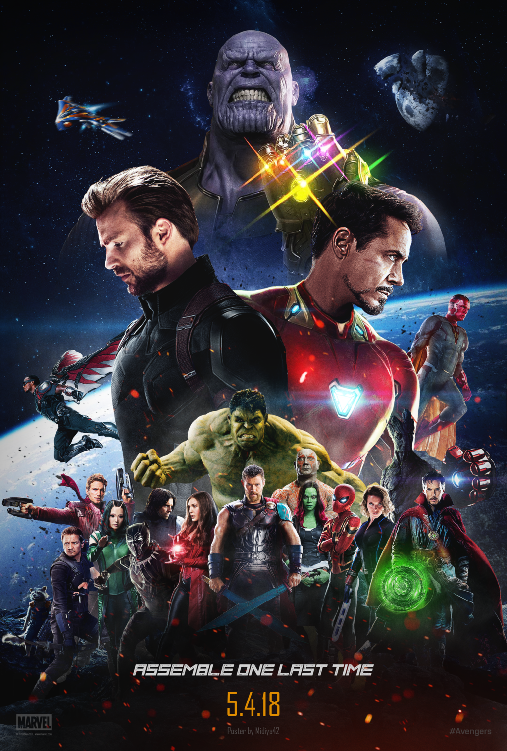 Avengers Infinity War Poster By Midiya42