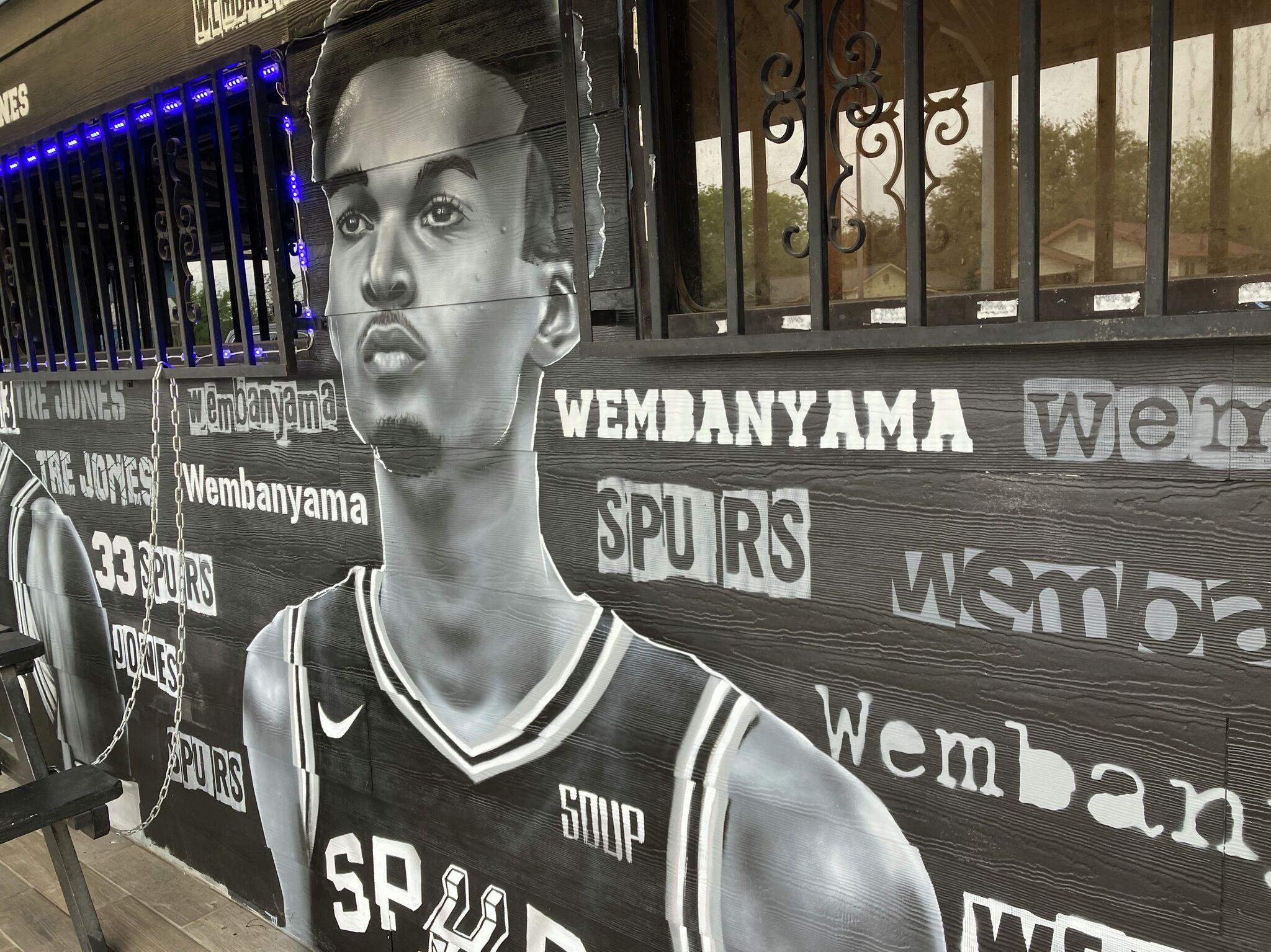 Nba Prospect Victor Wembanyama Depicted In Spurs Jersey