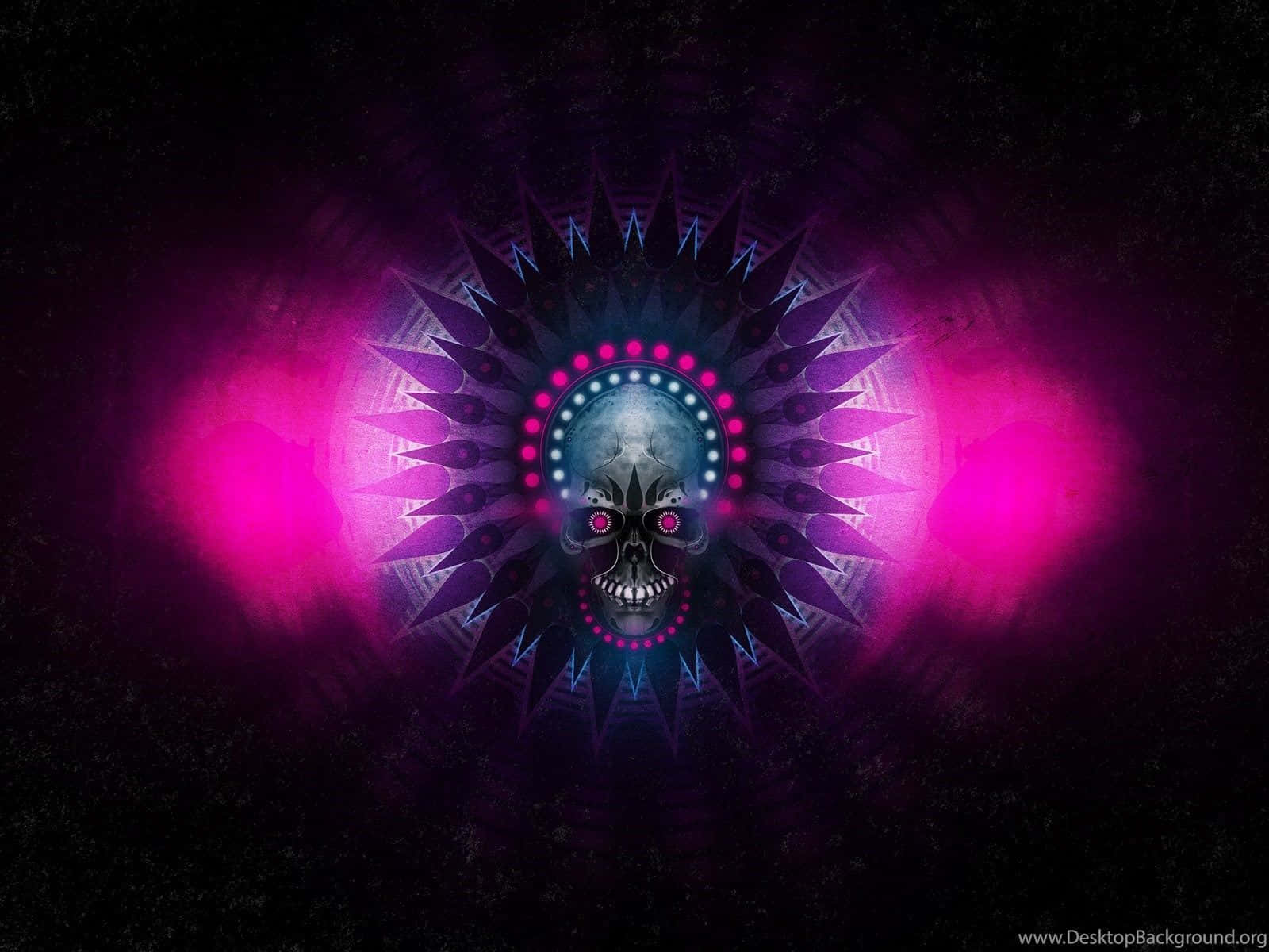 Exploring The Depths Of Dark Psychedelic World Wallpaper