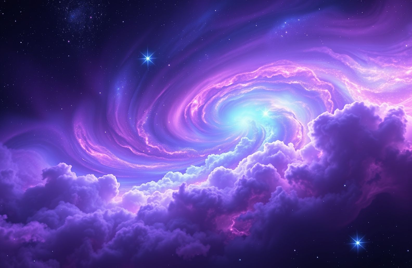 Purple And Blue Galaxy Wallpaper