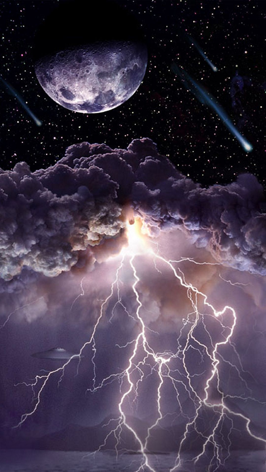 Lightning Thunder Sky Thunderstorm Nature Atmosphere With