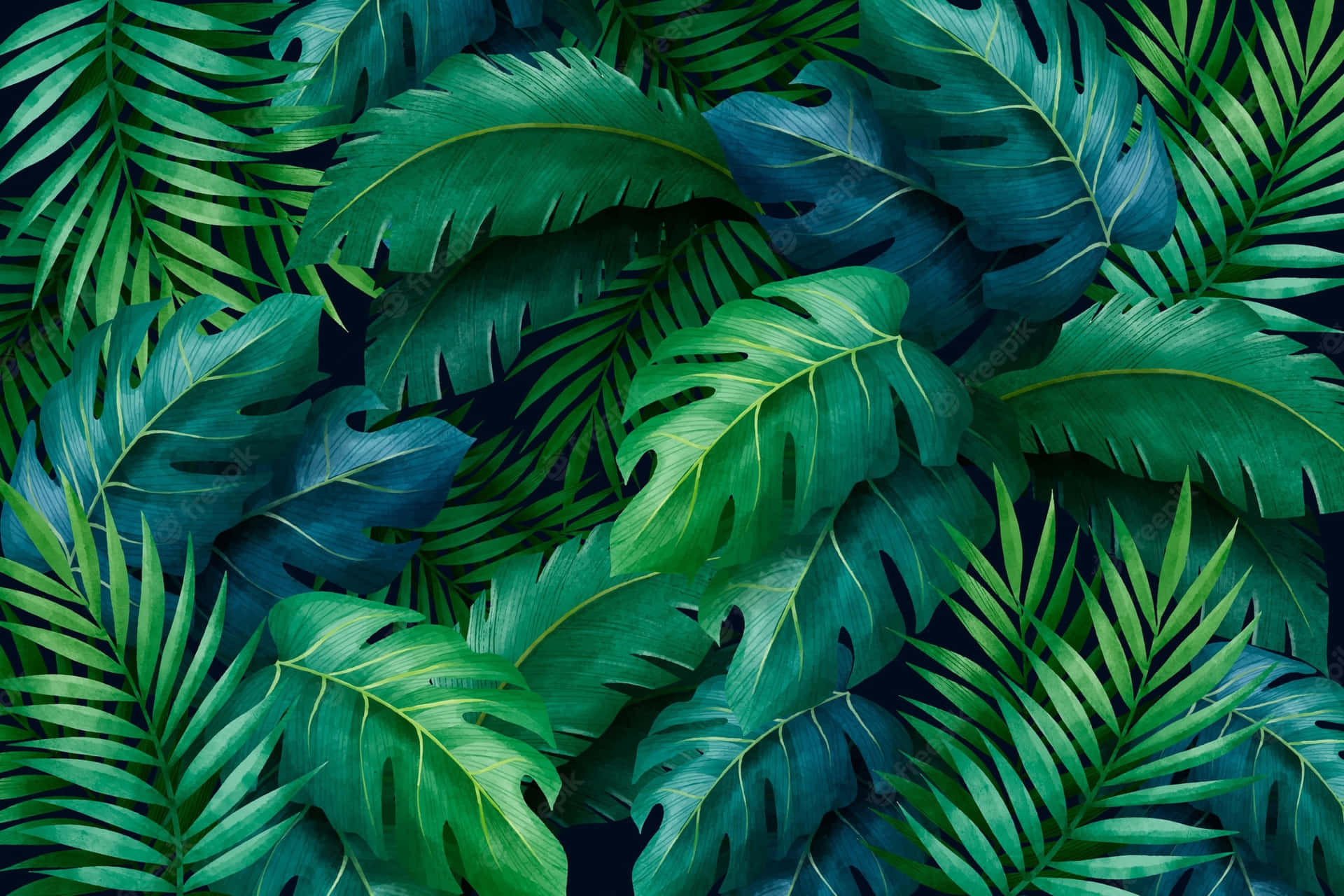 Aesthetic Palm Leaves Wallpaper