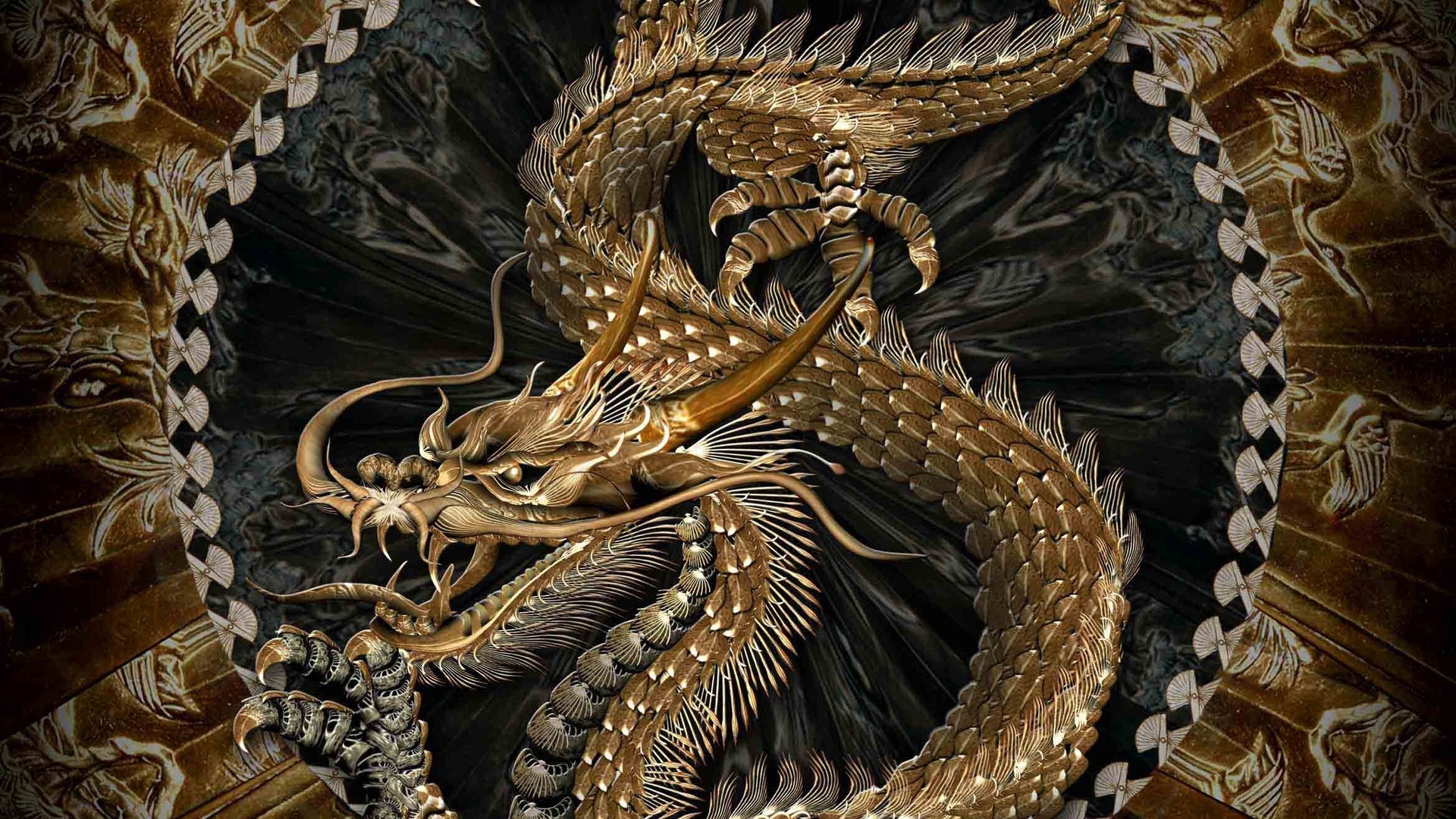 3d Chinese Dragon X Close