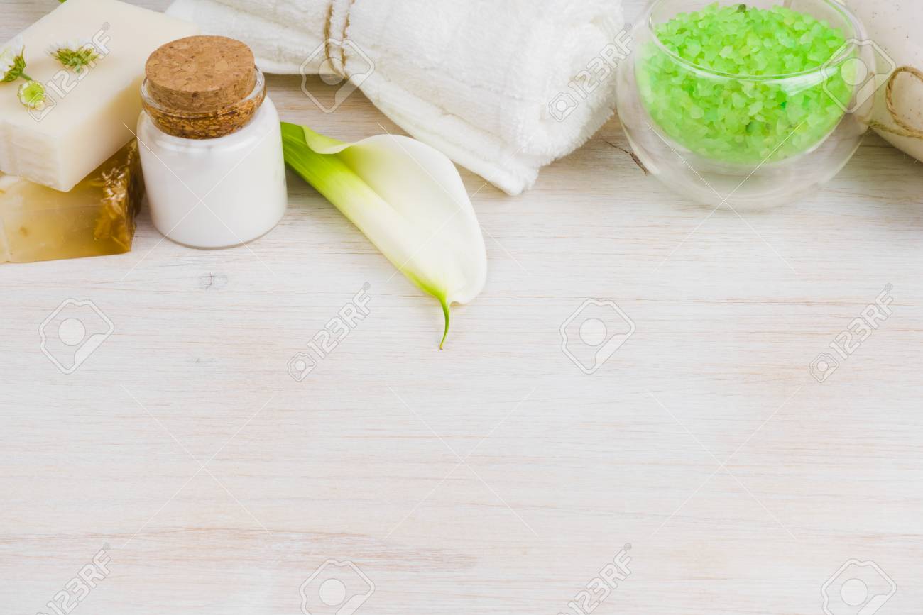 Spa Wellness Background Concept With Copy Space At Bottom Stock