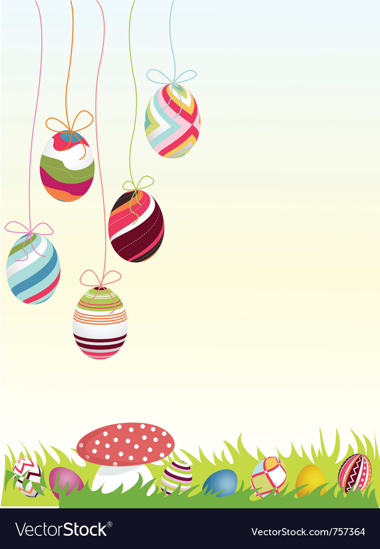 Happy easter background eggs Royalty Free Vector Image