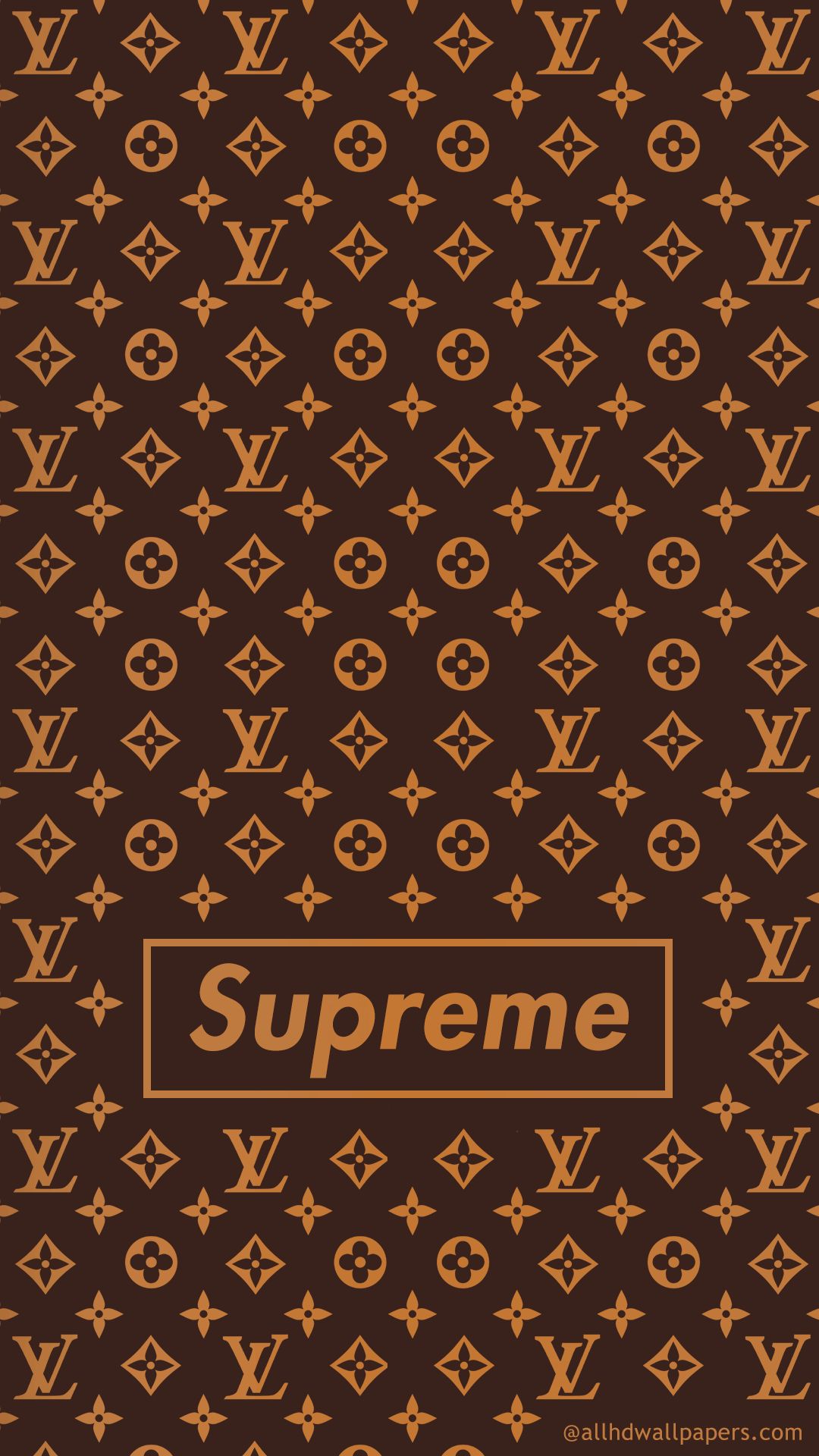 Supreme x Louis Vuitton iPhone Wallpaper