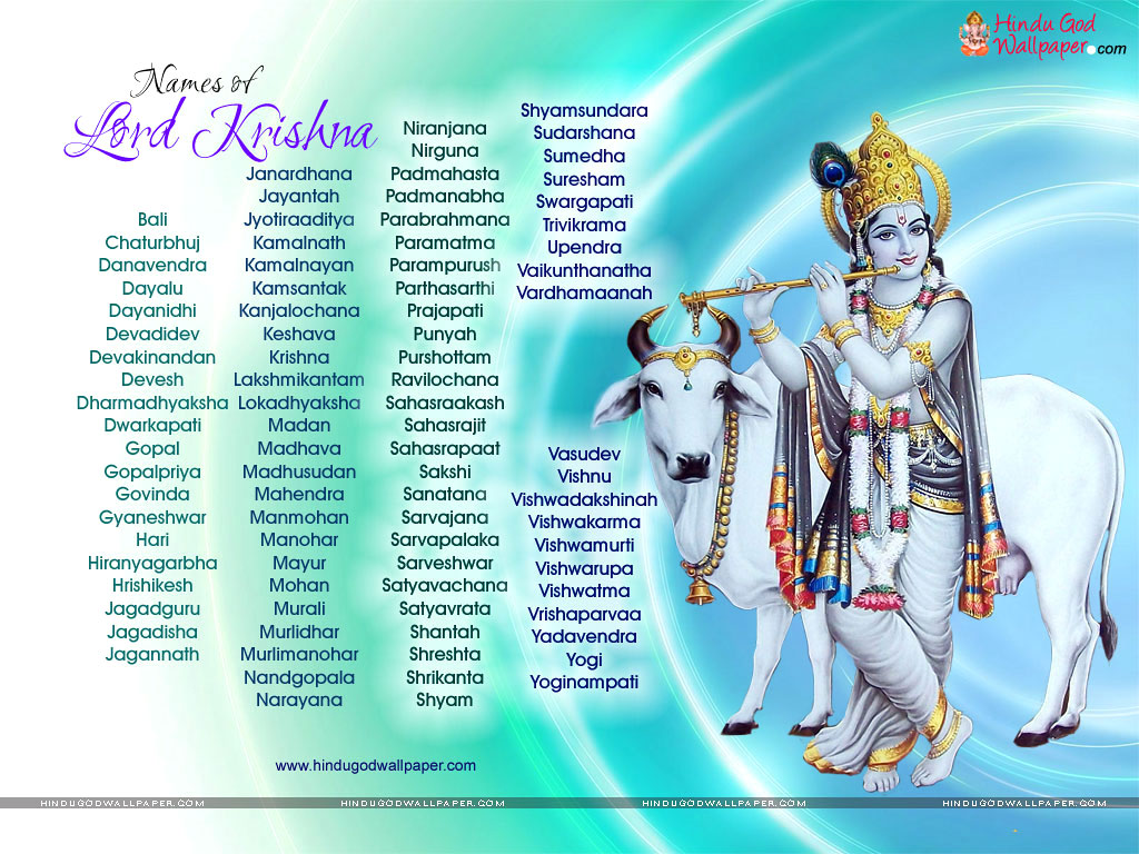 Krishan Name Wallpaper   108 Names of Lord Krishna