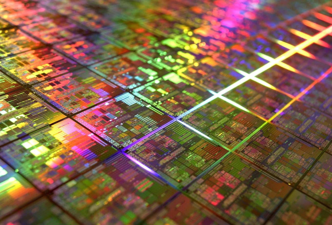 A Silicon Wafer Filled With Quad Core Cpu Dies HD Wallpaper From