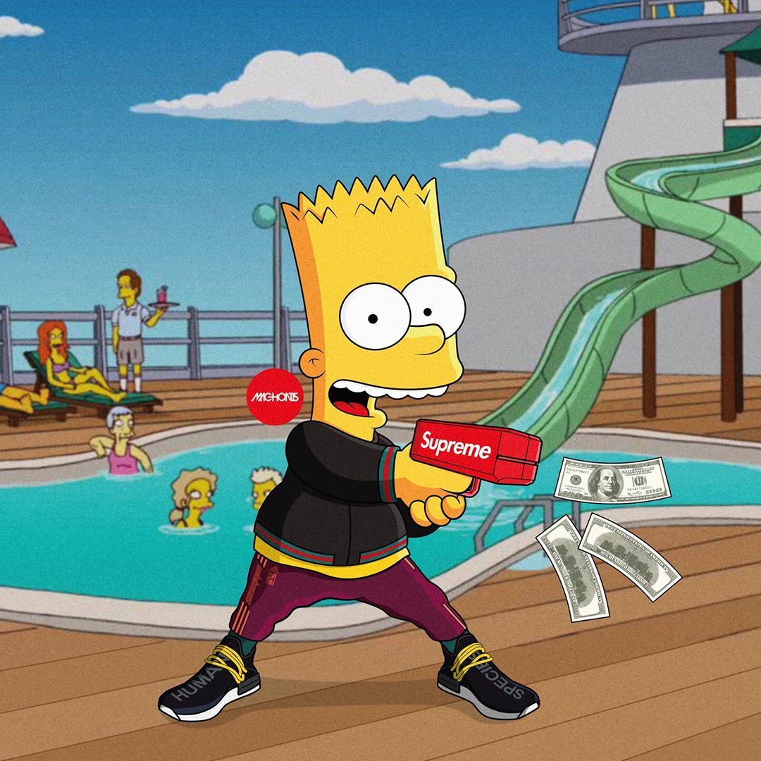 Bart Simpson Supreme 4k - Supreme Bart Simpson | Bodybwasuke