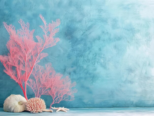 Medium Shot Of Staghorn Coral Themed Background In The Style Product Wallpaper