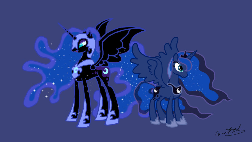 My Little Pony Princess Luna and Nightmare Moon by comguy on