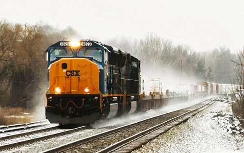 railroad train winter