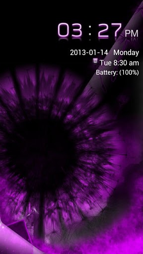 Bigger Purple Galaxy Go Locker Theme For Android Screenshot