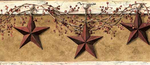 Star And Pip Berry Wall Border Wallpaper Hk4663bd