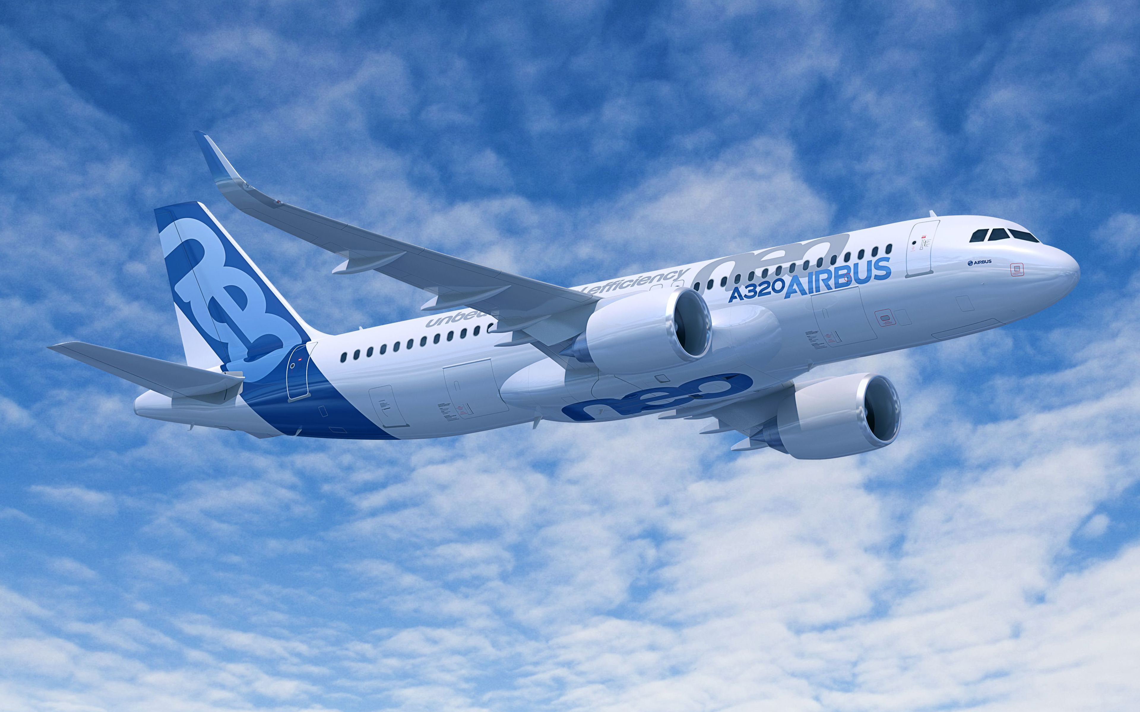 Wallpaper Airbus A320neo Passenger Plane New Airplanes