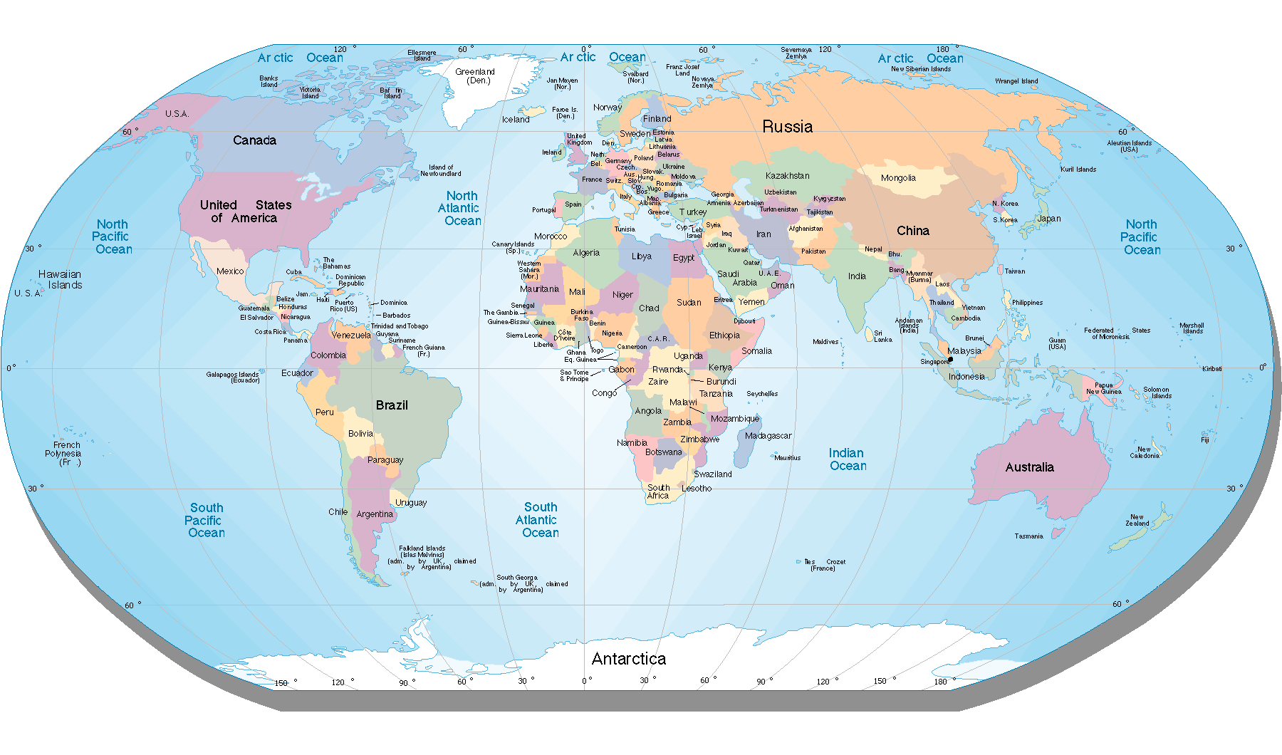 Political World Map Wallpaper HD In Travel N