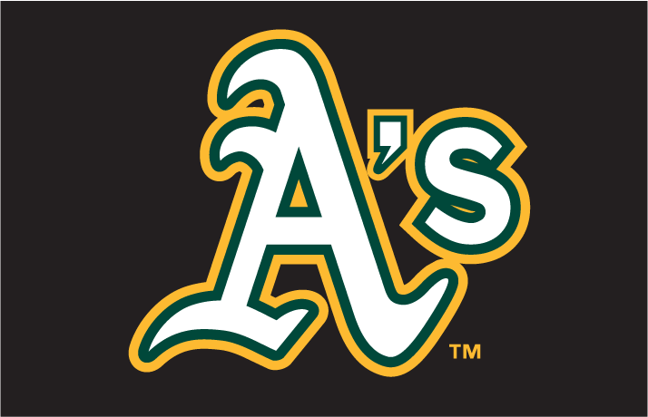 Oakland Athletics Cap Logo Alternate A S In White With