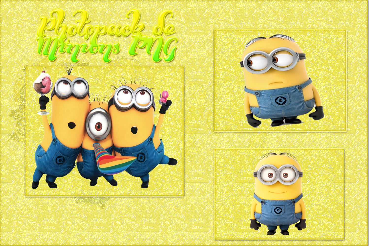 Happy BirtHDay Minions Photopack De Png