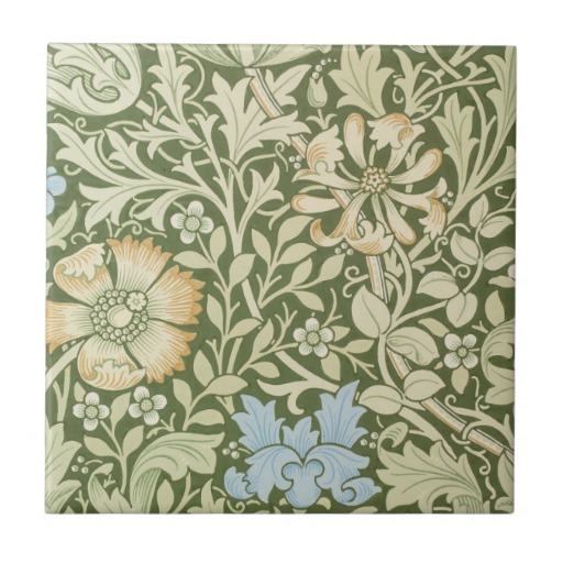William Morris Wallpaper Design On Tile