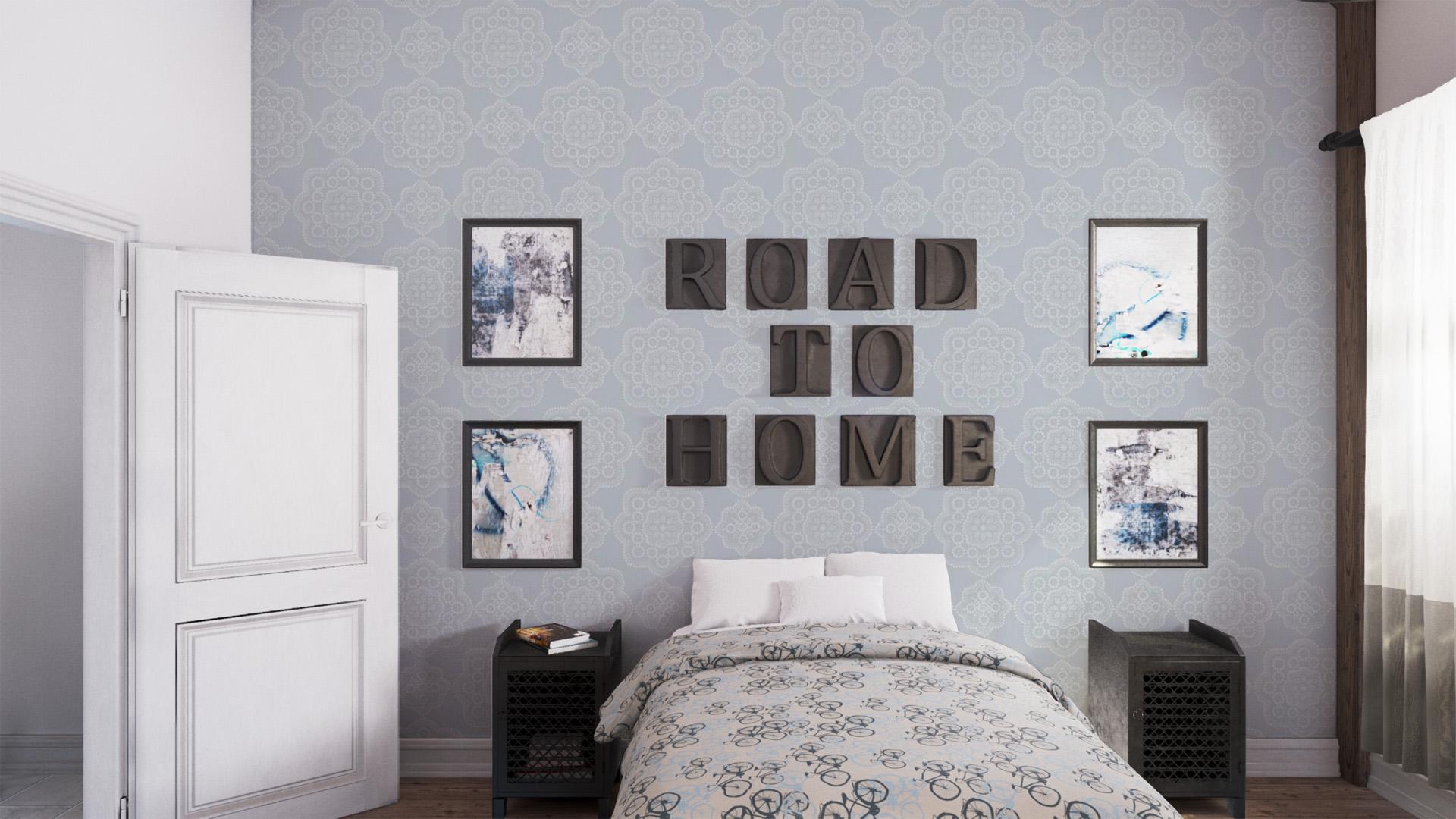 Harlequin Odetta Wallpaper Powder Blue Fashion