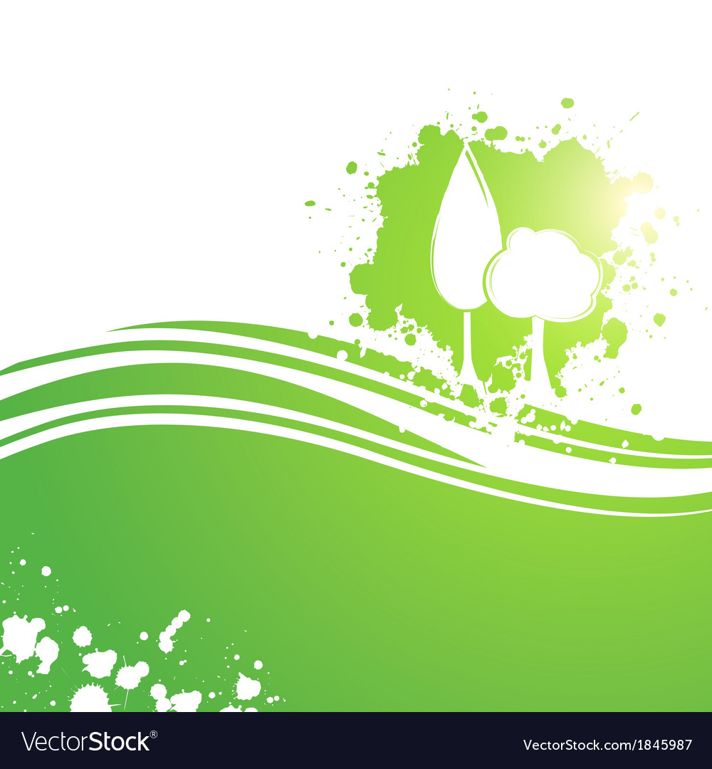 Landscaping Eco Tree Background Royalty Vector Image