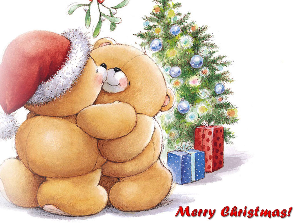 Cute Cartoon Christmas Wallpaper HD In Celebrations