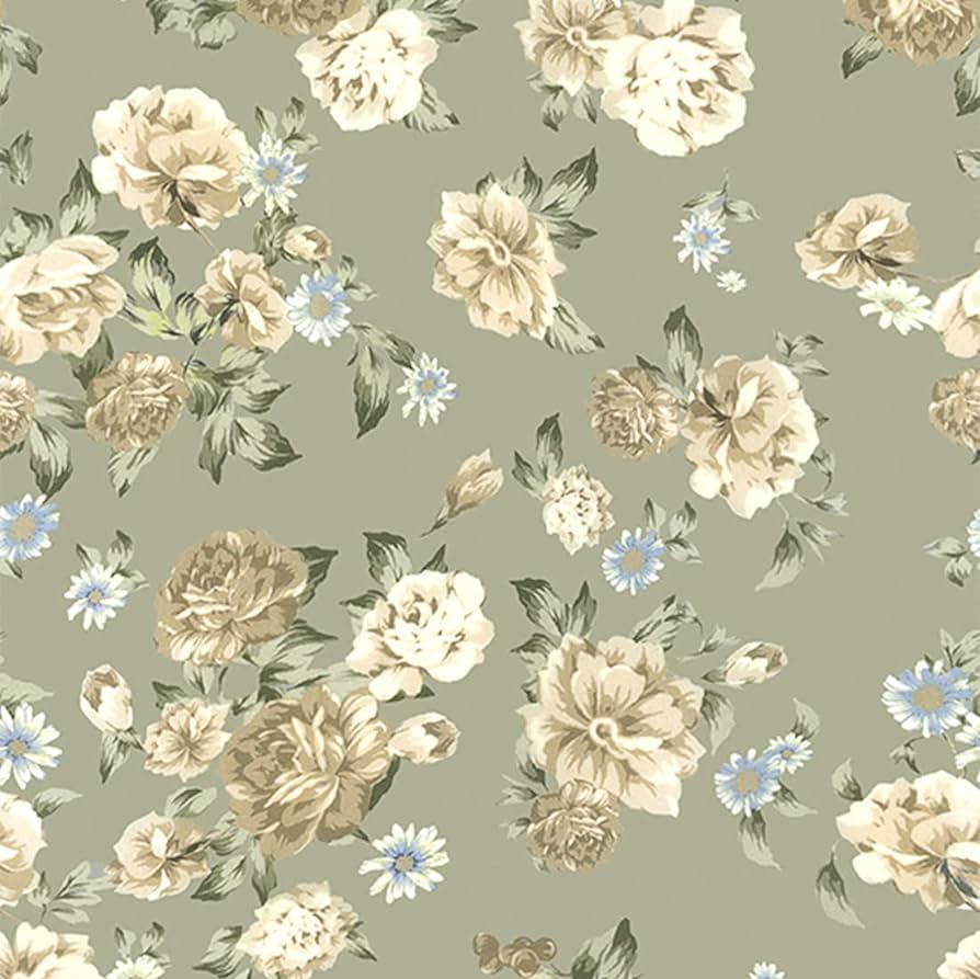 Kamtaivoy Peel And Stick Wallpaper White Gray Floral Contact Paper