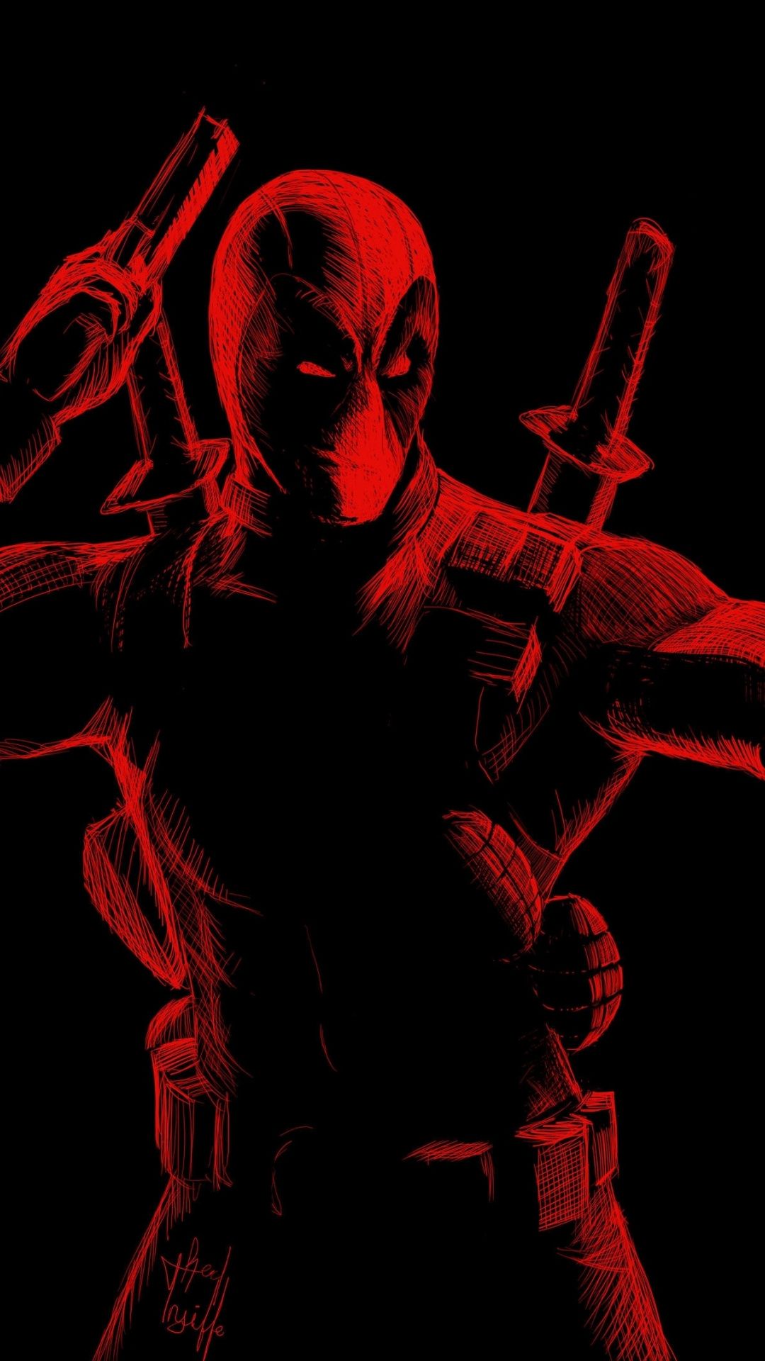 Red Line Arts Deadpool Wallpaper Batman